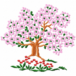 Flowers And Tree Embroidery Design 10 Flowers And Tree Embroidery Design 10